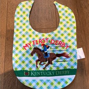 Wincraft Green Plaid Kentucky Derby Baby Bib
